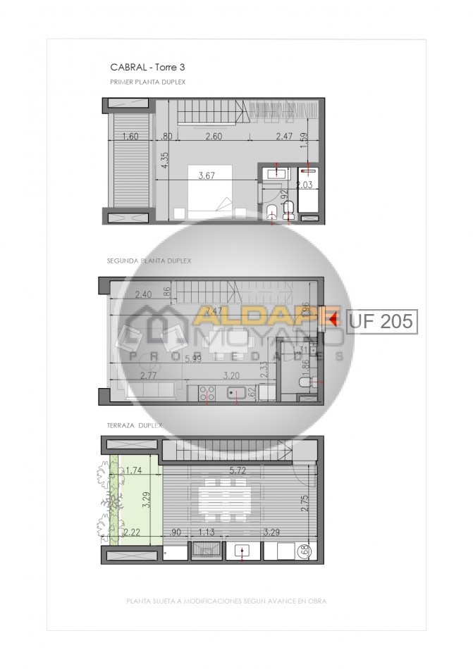 Se Vende Departamento dos amb en duplex con terraza (Cabral 3300 canning)